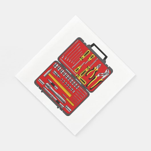 Tools in einem Toolbox Serviette (Ecke)