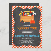 Tools Junge Geburtstagseinladung Einladung (Vorne/Hinten)