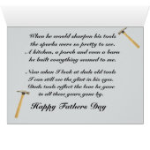 TOOLS-Karte DES VATER DAY REMEMBERING VATERS (Innenansicht Horizontal (Unten))