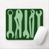 Tools - Light Green on Dark Green Mousepad (Mit Mouse)