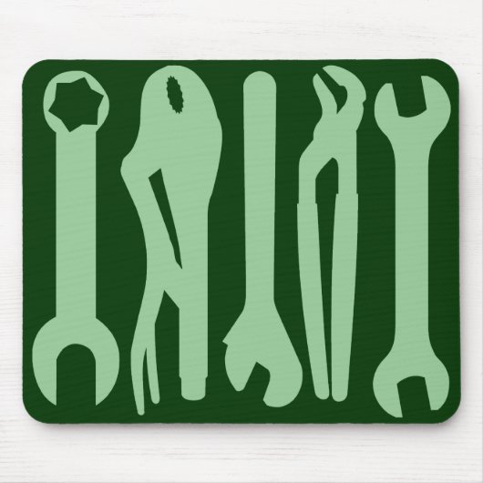 Tools - Light Green on Dark Green Mousepad (Vorne)