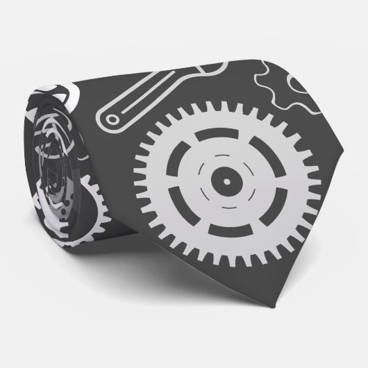 Tools Muster 01.b Dgrey BG Krawatte (Gerollt)