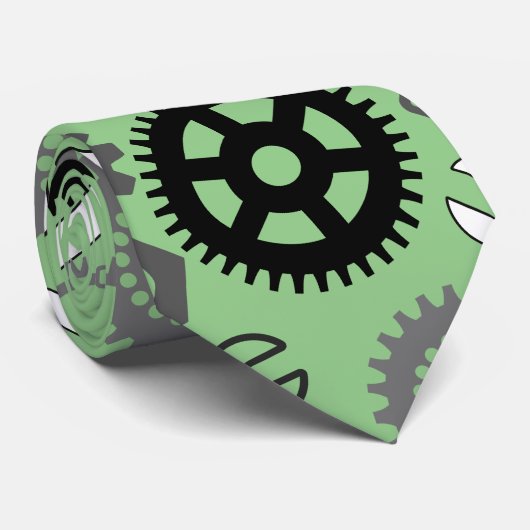 Tools Muster 01.b L Green BG Krawatte (Gerollt)
