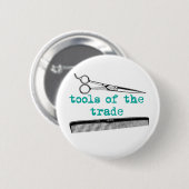 Tools of the Trade Friseur oder Barbier Button (Vorne & Hinten)