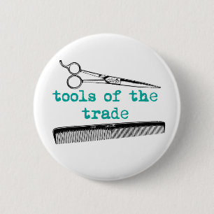 Tools of the Trade Friseur oder Barbier Button