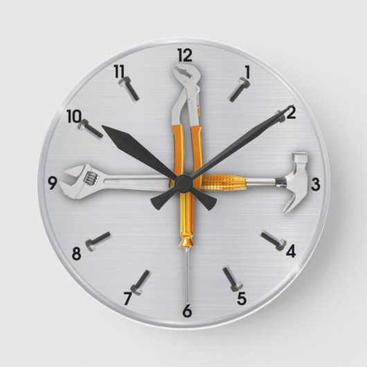 Tools Runde Wanduhr (Vorderseite)