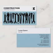 Tools - Schwarz auf blassblau 9dc6d8 Visitenkarte (Vorne/Hinten)