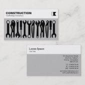 Tools - Schwarz auf Grau c1c1c1 Visitenkarte (Vorne/Hinten)