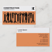 Tools - Schwarz auf Orange f79256 Visitenkarte (Vorne/Hinten)