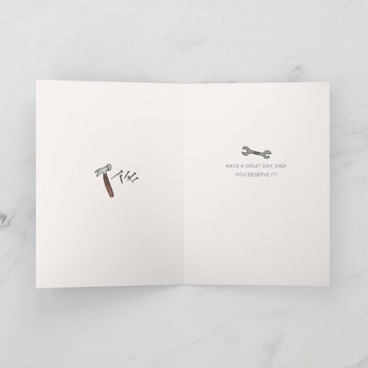 Tools und Broken Things Day Vater Karte (Innenseite)