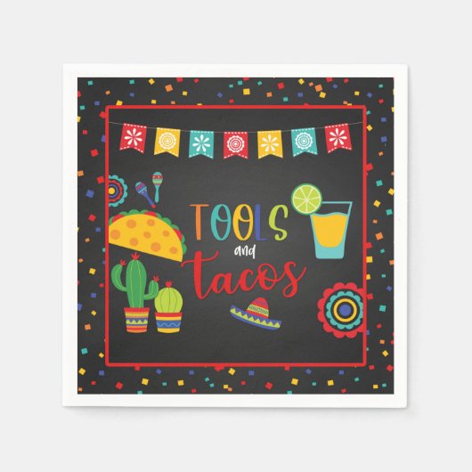 Tools und Tacos Napkin Serviette (Vorderseite)