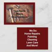 Tools Visitenkarte (Vorne/Hinten)