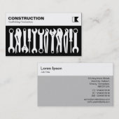 Tools - Weiß auf Schwarz Visitenkarte (Vorne/Hinten)