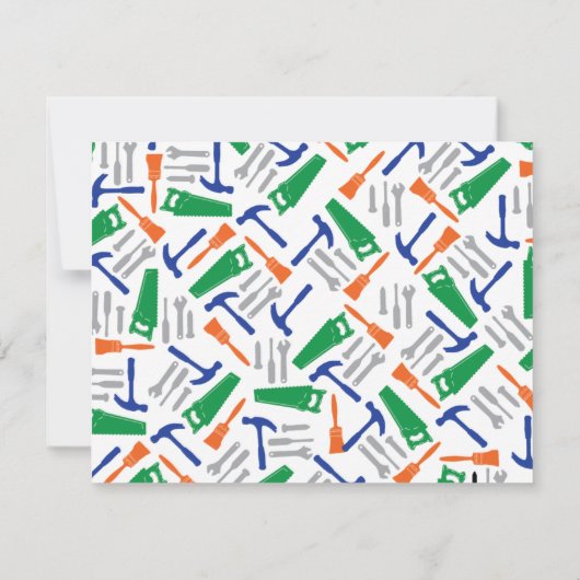 Tools zum Geburtstag Einladung für Bilder (Rückseite)