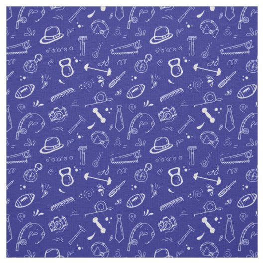 Tools zum Vater von Vätern auf Blueprint Blue Stoff (Muster)