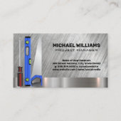 Tools zur Zuhause-Renovierung | Metallhintergrund Visitenkarte (Vorderseite)