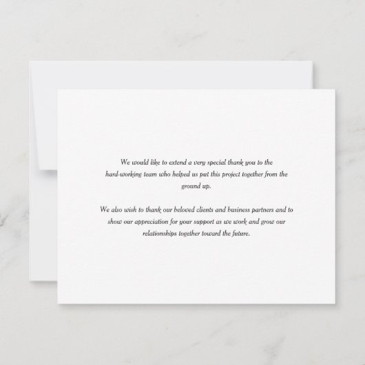 Toolset anpassen | Minimaler Dank Dankeskarte (Rückseite)