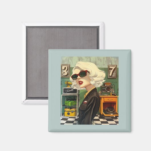 Tooltime-Blonde Magnet (Vorderseite/Rückseite)