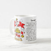 Toomey, der Ursprung, die Bedeutung und das Wappen Kaffeetasse (Vorderseite Links)