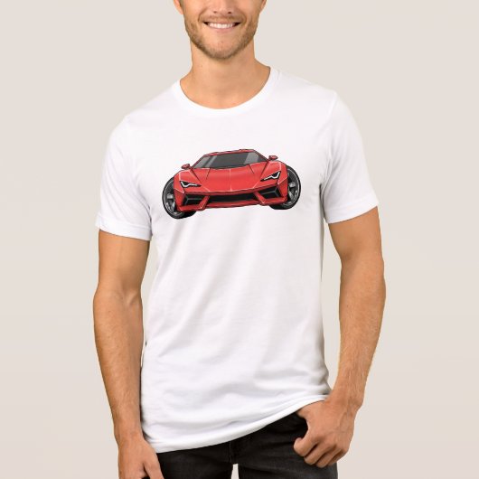 Toon-Autostil Tri-Blend Shirt (Vorderseite)