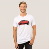 Toon-Autostil Tri-Blend Shirt (Vorderseite voll)