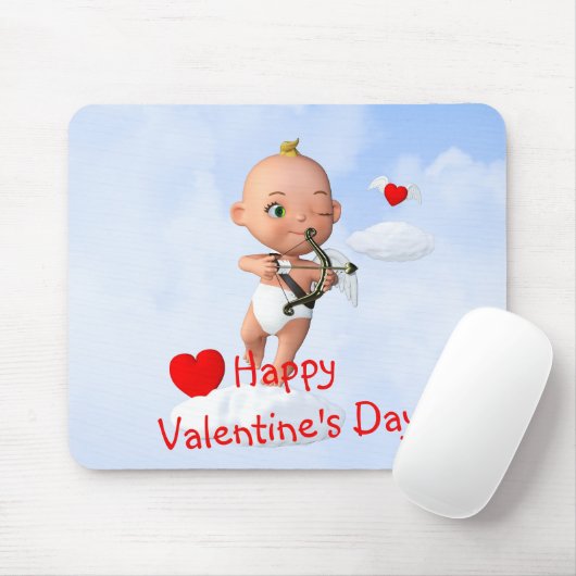 Toon Baby Cupid Flug mit Bow und Arrow Mousepad (Mit Mouse)