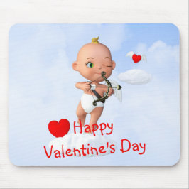 Toon Baby Cupid Flug mit Bow und Arrow Mousepad