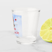 Toon Baby Cupid Flug mit Bow und Arrow Schnapsglas (Rechts)