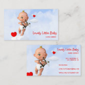Toon Baby Cupid Flug mit Bow und Arrow Visitenkarte (Vorne/Hinten)