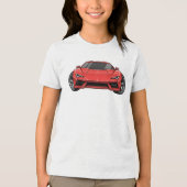 Toon Car Style Tri-Blend Shirt (Vorderseite)