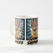 Toon Dogs: Deutscher Schäferhund Kaffeetasse (Vorderseite Links)