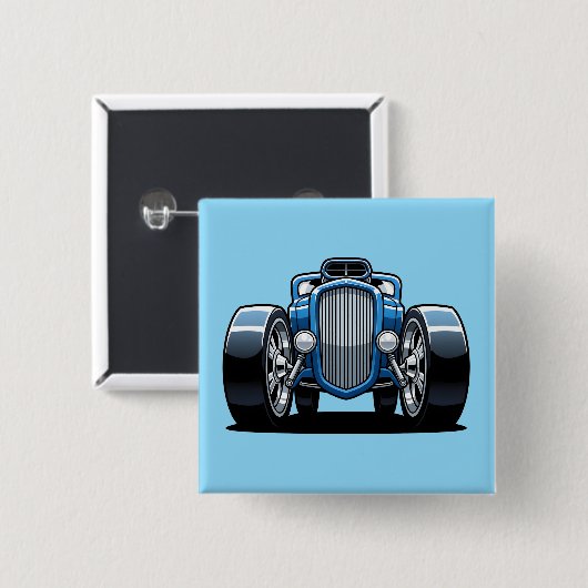 Toon Hotrod Art Button (Vorne & Hinten)