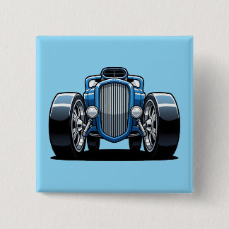 Toon Hotrod Art  Button