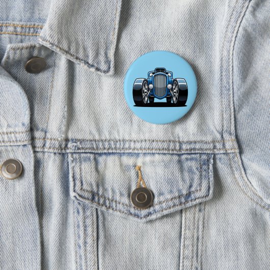 Toon Hotrod Art  Button (Beispiel)