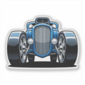 Toon Hotrod Kunst Aufkleber (Vorderseite)