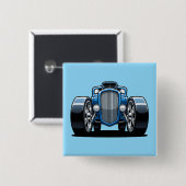 Toon Hotrod Kunst  Button (Vorne & Hinten)