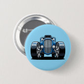 Toon Hotrod Kunst  Button (Vorne & Hinten)