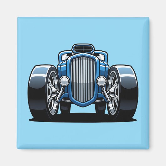 Toon Hotrod Kunst  Magnet (Vorne)