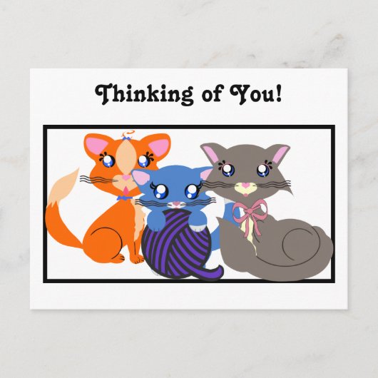 Toon Kitty Siblans Base Postcard Postkarte (Vorderseite)