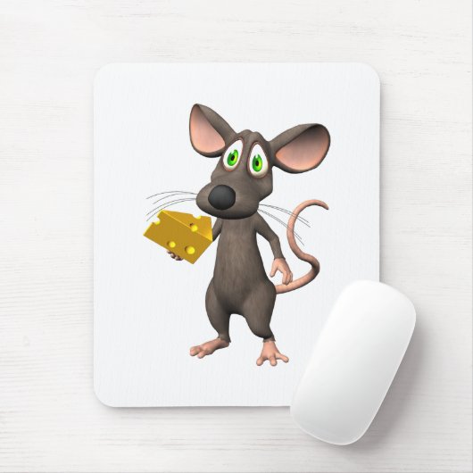Toon-Maus mit Käse Mousepad (Mit Mouse)