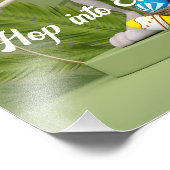 Toon Rabbit Stehend in der Nähe von Ostereiern Fotodruck (Ecke)