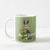 Toon Rabbit Stehend in der Nähe von Ostereiern Kaffeetasse (Links)