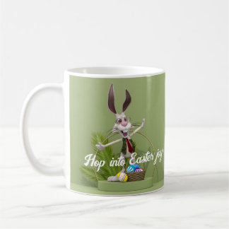 Toon Rabbit Stehend in der Nähe von Ostereiern Kaffeetasse