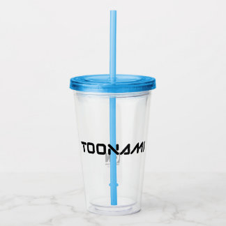 Toonami Digital Font Logo Acryltrinkbecher