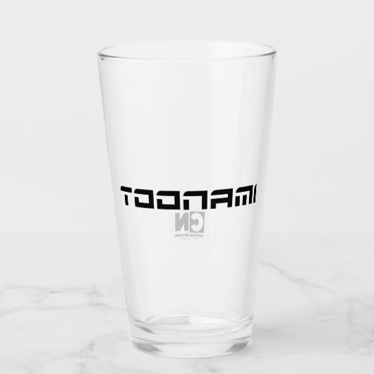 Toonami Futuristic Font Logo Glas (Vorderseite)