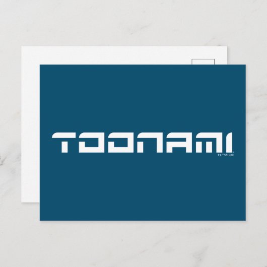 Toonami Futuristic Schriftart Logo Postkarte (Vorne/Hinten)