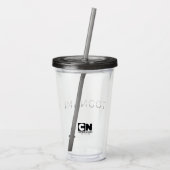 Toonami Split Schriftart Logo Acryltrinkbecher (Rückseite)