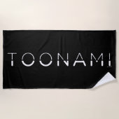 Toonami Split Schriftart Logo Strandtuch (Vorderseite)