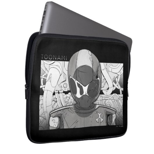 Toonami TOM 5 Countdown-Comic-Stoßfänger Laptopschutzhülle (Vorne Rechts)