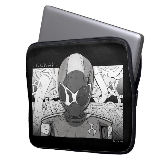 Toonami TOM 5 Countdown-Comic-Stoßfänger Laptopschutzhülle (Vorderseite Links)